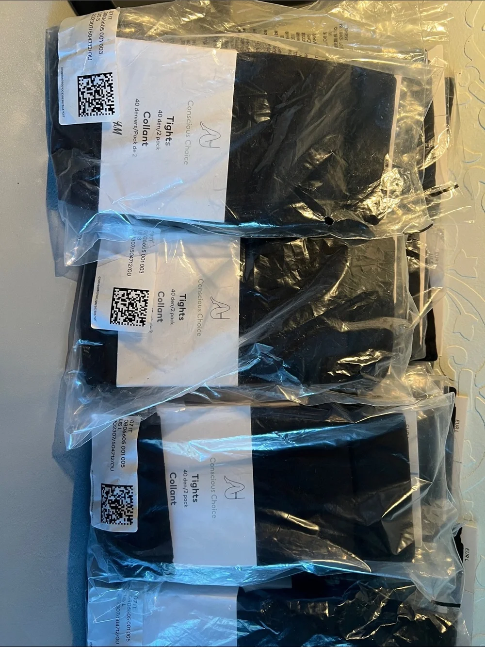 H&M Black Conscious Choice 2-Pack Tights